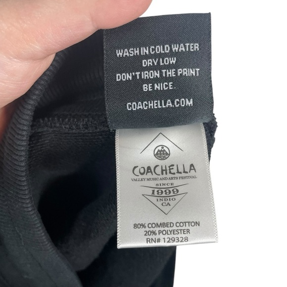 NWOT Coachella Fleece Rainbow Stripe Lounge Shorts in Black/Multi Size L - Picture 8 of 9